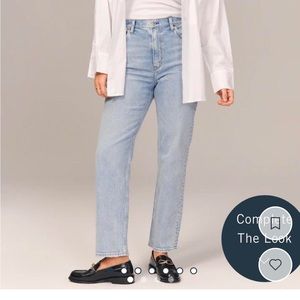 Abercrombie and fitch curve love high rise ankle straight jean